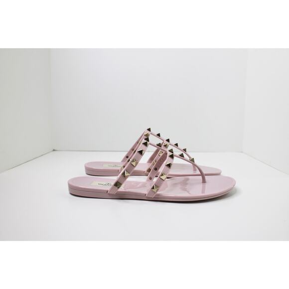 Valentino Garavani Rockstud Flat Rubber Sandal, Size 37 - Picture 7 of 7